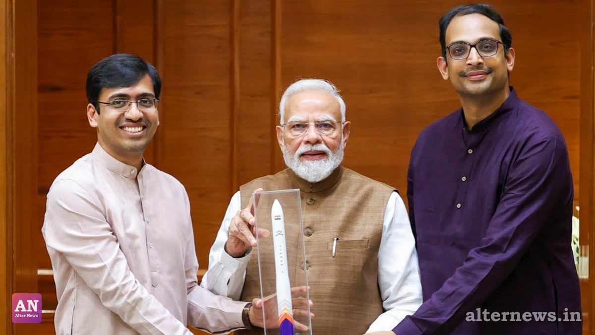 PM Modi Meets Skyroot Founders to Discuss Vikram-1 Rocket Mission and Future Space Goals