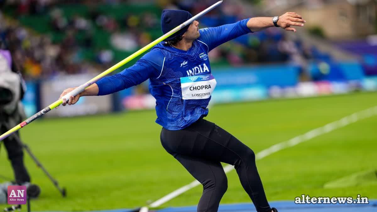 Neeraj Chopra in action. (PTI)