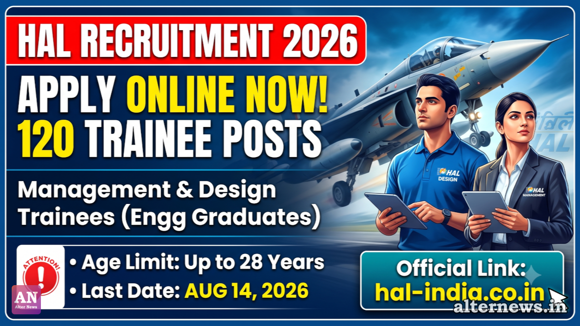 HAL Trainee Recruitment 2026: Notification Out for Management & Design Trainee at hal-india.co.in