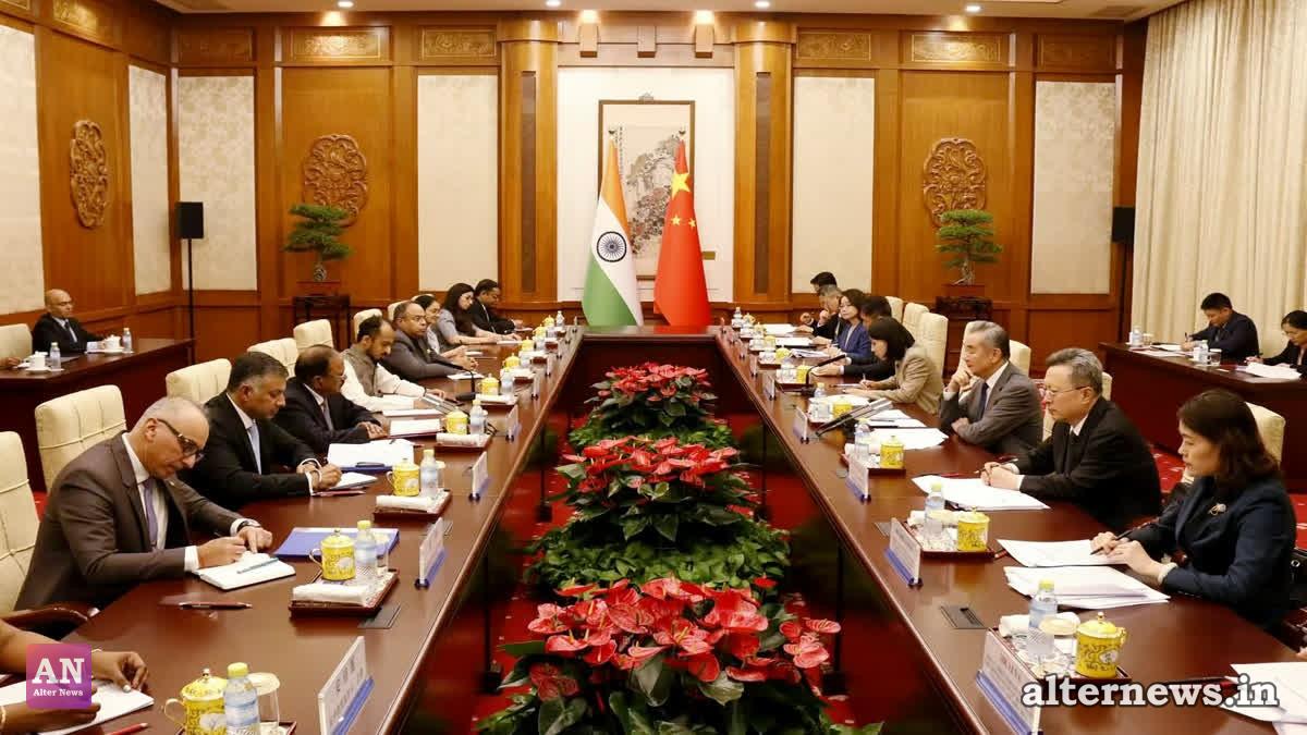 NSA Ajit Doval co-chairs the 25th Meeting of Special Representatives with Chinese Foreign Minister Wang Yi, in Beijing on Tuesday. (ANI)
