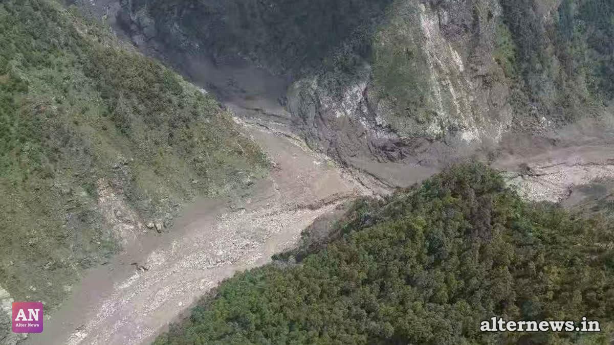 This photo released by Xinhua News Agency, shows a mudslide-hit area near Gyirong Port in southwestern China's Tibetan Autonomous Region on Wednesday (AP)
