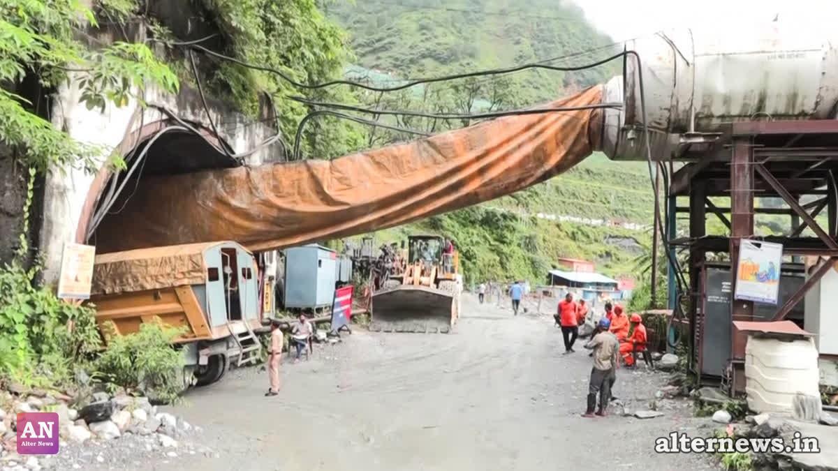 FILE- NRF personnel outside THDC's under-construction tunnel at Mayapur of Pipalkoti, as a search and rescue operation is underway to evacuate the workers who went missing. (ANI)