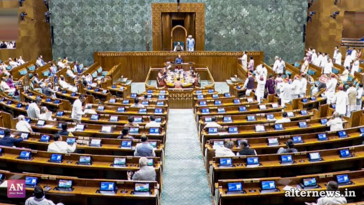 A view of Lok Sabha proceedings during the Parliament Monsoon Session in New Delhi (PTI)