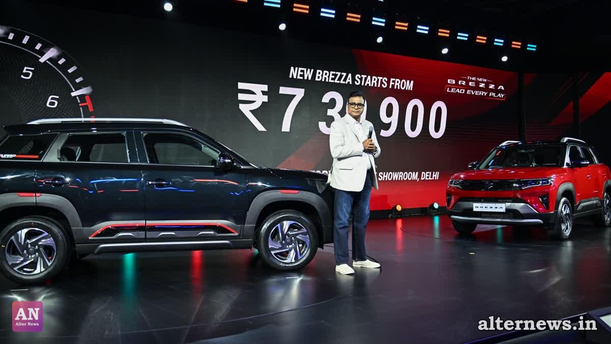 File: Senior Executive Officer Marketing & Sales, Maruti Suzuki, Partho Banerjee during the launch of the new Brezza (ANI Photo)