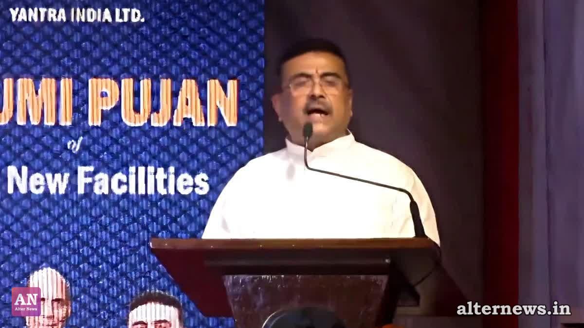 Chief Minister Suvendu Adhikari addressing an event in West Bengal