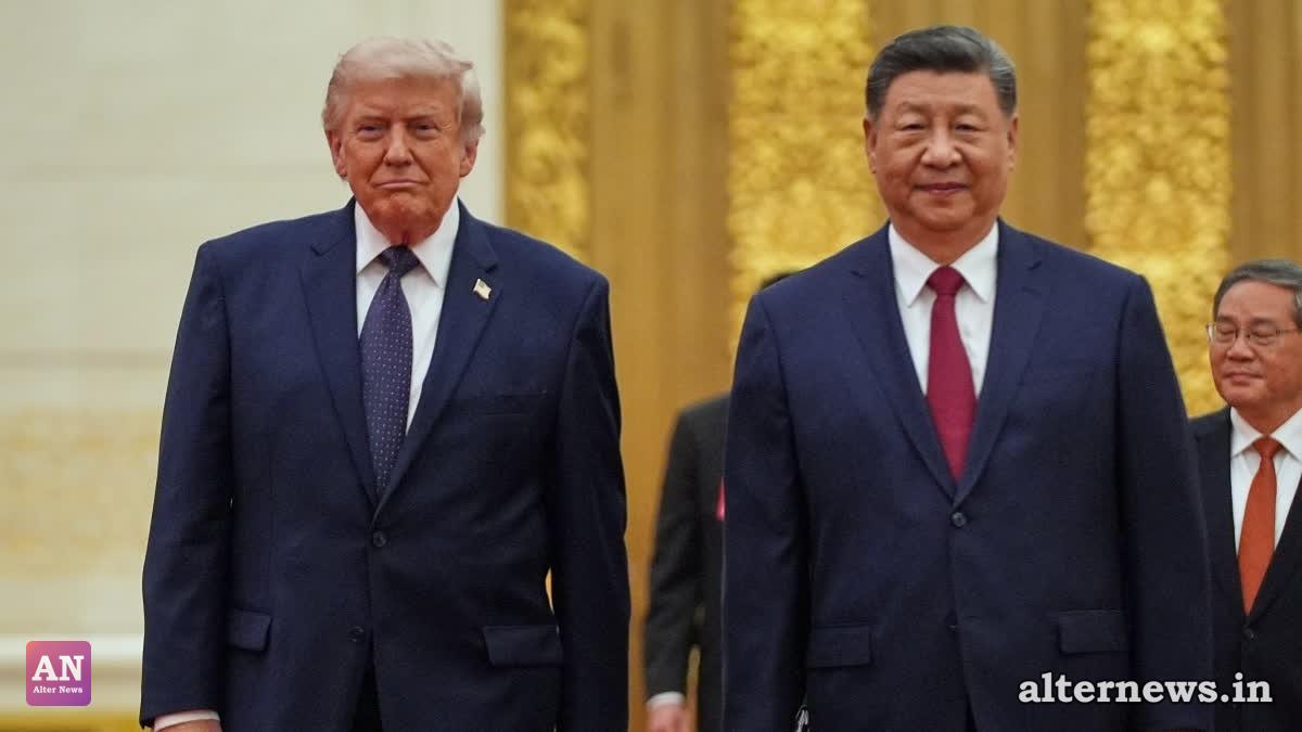 US President Donald Trump, left, and Chinese President Xi Jinping (AP)