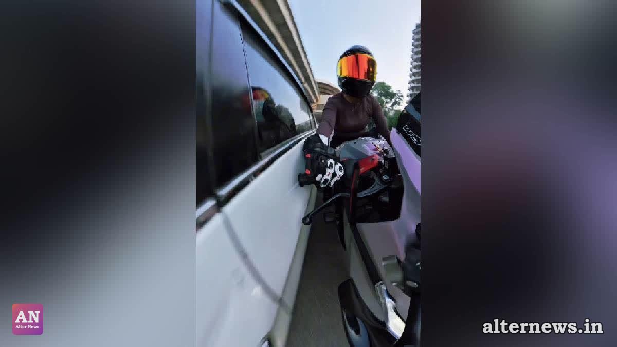 "Felt Unsafe on Gurugram Roads": Woman Biker Appeals for Police Action After Car Rams Her