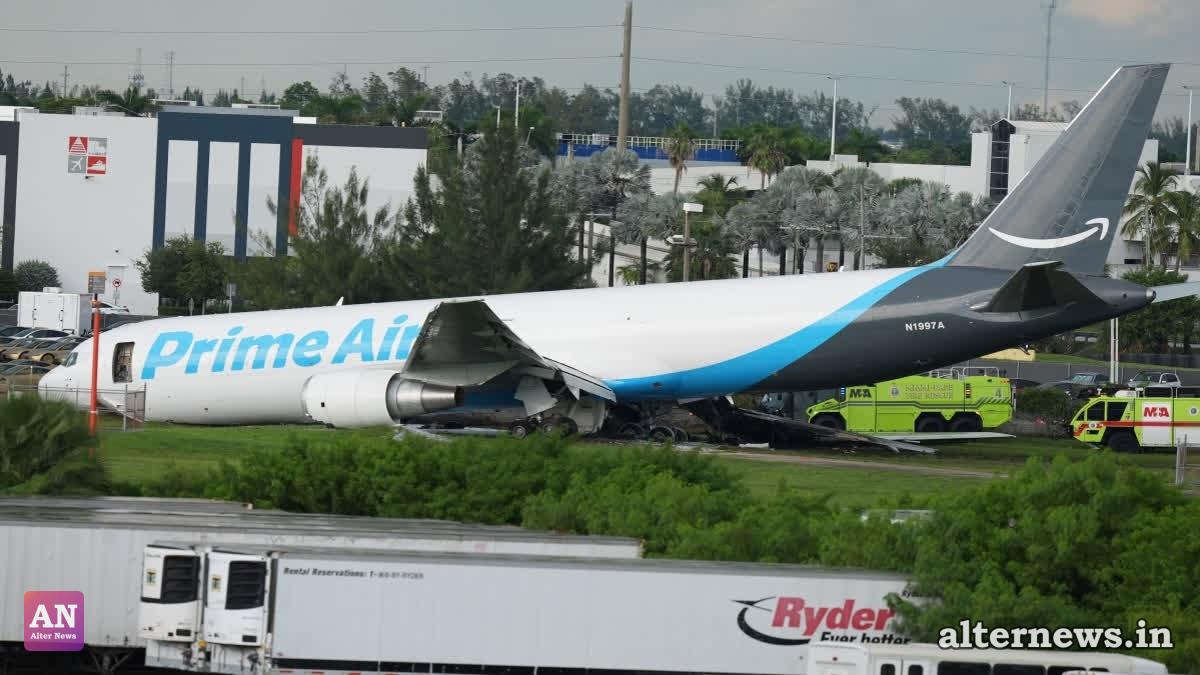 At Least 5 Dead After Amazon Cargo Plane Overruns Runway and Smashes into Cars in Miami